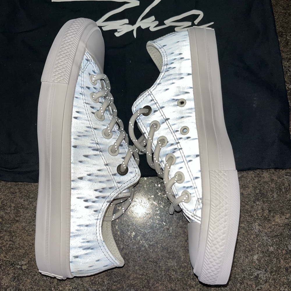Converse Fender Reflective White Black Lunarlon RARE NEW Music Rockstar
